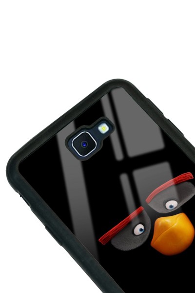 Samsung J7 Prime Black Angry Birds Tasarımlı Glossy Telefon Kılıfı