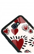 Samsung J7 Prime Brush Heart Tasarımlı Glossy Telefon Kılıfı