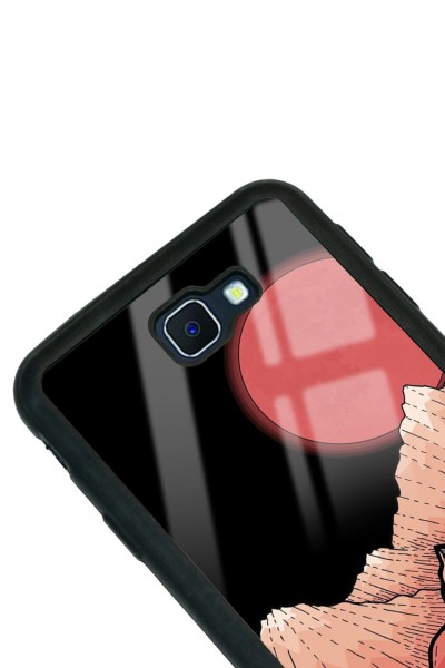 Samsung J7 Prime Dağ Güneş Tasarımlı Glossy Telefon Kılıfı