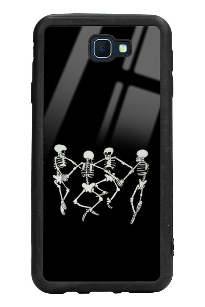 Samsung J7 Prime Dancer Skeleton Tasarımlı Glossy Telefon Kılıfı