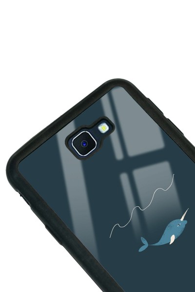 Samsung J7 Prime Doodle Fish Tasarımlı Glossy Telefon Kılıfı