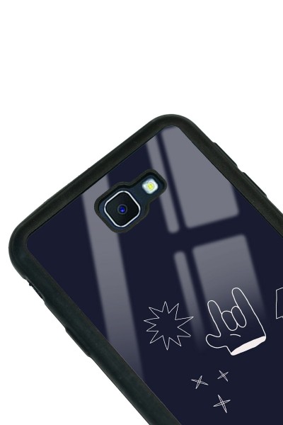 Samsung J7 Prime Doodle Punk Tasarımlı Glossy Telefon Kılıfı