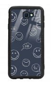 Samsung J7 Prime Doodle Smile Tasarımlı Glossy Telefon Kılıfı