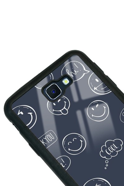 Samsung J7 Prime Doodle Smile Tasarımlı Glossy Telefon Kılıfı