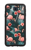 Samsung J7 Prime Flamingo Leaf Tasarımlı Glossy Telefon Kılıfı