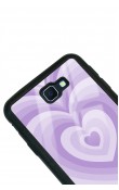 Samsung J7 Prime Lila Kalp Tasarımlı Glossy Telefon Kılıfı
