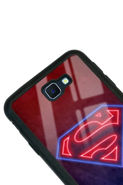 Samsung J7 Prime Neon Superman Tasarımlı Glossy Telefon Kılıfı