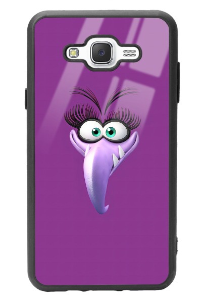 Samsung J7 Purple Angry Birds Tasarımlı Glossy Telefon Kılıfı