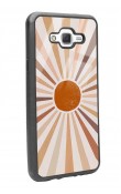 Samsung J7 Retro Güneş Tasarımlı Glossy Telefon Kılıfı