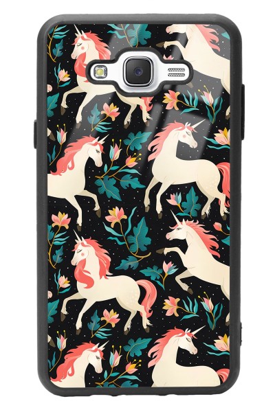 Samsung J7 Unicorn Desenli Tasarımlı Glossy Telefon Kılıfı