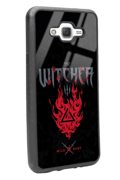 Samsung J7 Witcher 3 Fire Tasarımlı Glossy Telefon Kılıfı