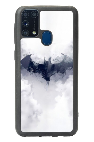 Samsung M-31 Beyaz Batman Tasarımlı Glossy Telefon Kılıfı