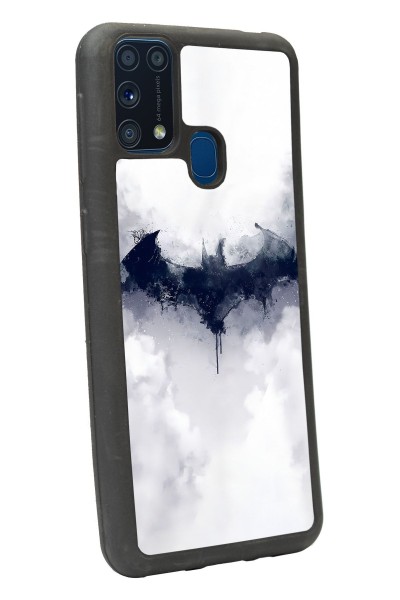 Samsung M-31 Beyaz Batman Tasarımlı Glossy Telefon Kılıfı
