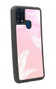 Samsung M-31 Beyaz Palmiye Tasarımlı Glossy Telefon Kılıfı