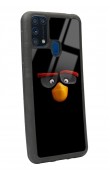 Samsung M-31 Black Angry Birds Tasarımlı Glossy Telefon Kılıfı