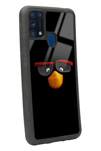 Samsung M-31 Black Angry Birds Tasarımlı Glossy Telefon Kılıfı