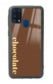 Samsung M-31 Choclate Tasarımlı Glossy Telefon Kılıfı
