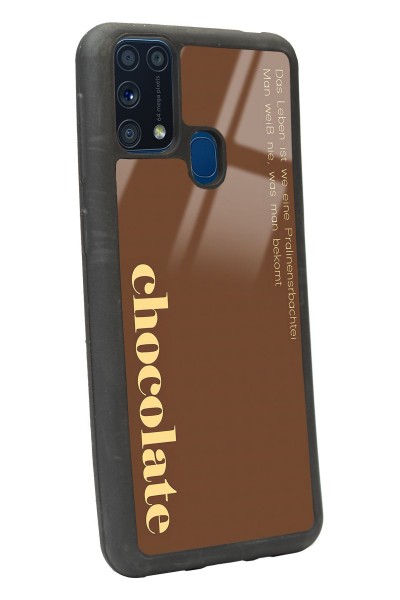 Samsung M-31 Choclate Tasarımlı Glossy Telefon Kılıfı