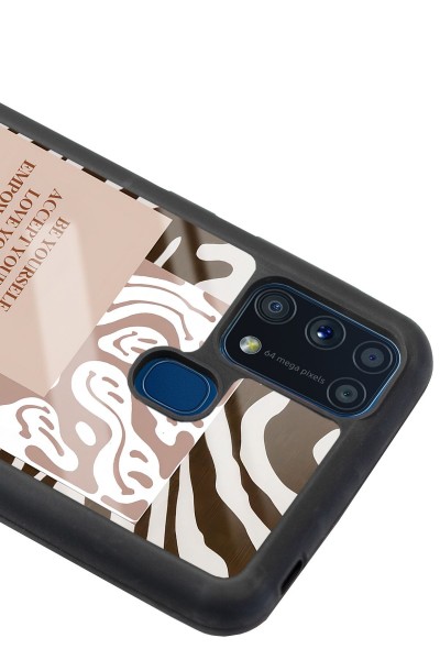 Samsung M-31 Emoji Zebra Tasarımlı Glossy Telefon Kılıfı