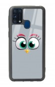 Samsung M-31 Grey Angry Birds Tasarımlı Glossy Telefon Kılıfı