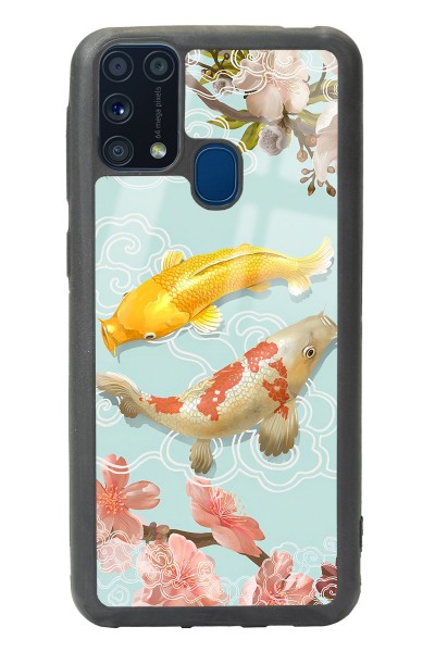 Samsung M-31 Koi Balığı Tasarımlı Glossy Telefon Kılıfı