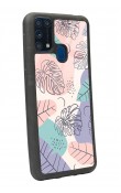 Samsung M-31 Nude Yapraklar Tasarımlı Glossy Telefon Kılıfı