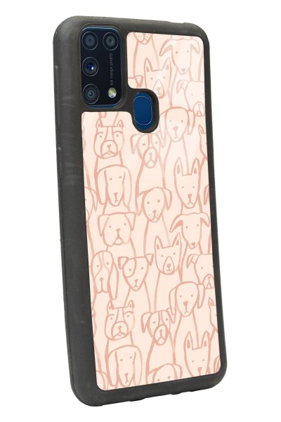 Samsung M-31 Pink Dog Tasarımlı Glossy Telefon Kılıfı