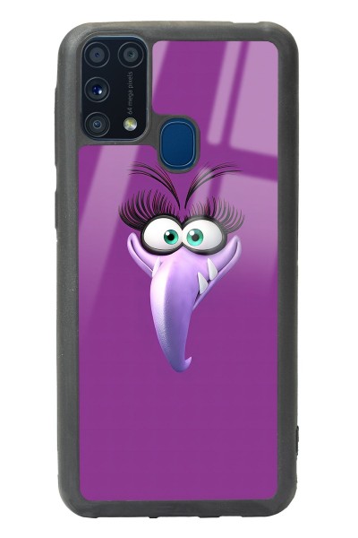 Samsung M-31 Purple Angry Birds Tasarımlı Glossy Telefon Kılıfı
