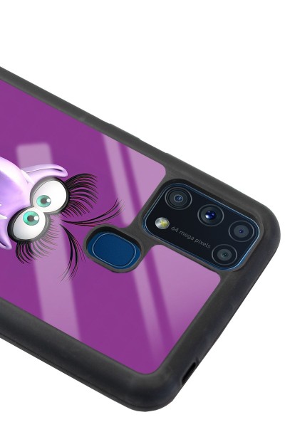 Samsung M-31 Purple Angry Birds Tasarımlı Glossy Telefon Kılıfı