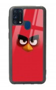 Samsung M-31 Red Angry Birds Tasarımlı Glossy Telefon Kılıfı