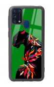 Samsung M-31 Renkli Leopar Tasarımlı Glossy Telefon Kılıfı