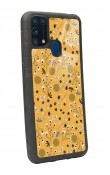 Samsung M-31 Sarı Bindanlı Tasarımlı Glossy Telefon Kılıfı