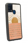 Samsung M-31 Suluboya Güneş Tasarımlı Glossy Telefon Kılıfı