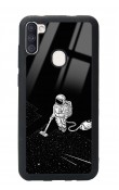 Samsung M11 Astronot Tatiana Tasarımlı Glossy Telefon Kılıfı