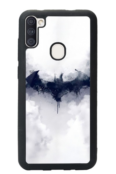 Samsung M11 Beyaz Batman Tasarımlı Glossy Telefon Kılıfı