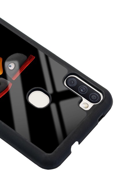 Samsung M11 Black Angry Birds Tasarımlı Glossy Telefon Kılıfı