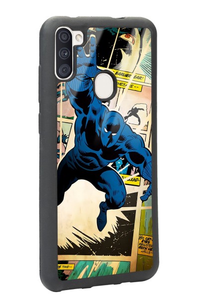 Samsung M11 Black Panther Kara Panter Tasarımlı Glossy Telefon Kılıfı