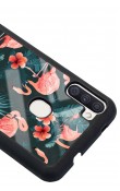 Samsung M11 Flamingo Leaf Tasarımlı Glossy Telefon Kılıfı