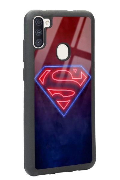 Samsung M11 Neon Superman Tasarımlı Glossy Telefon Kılıfı