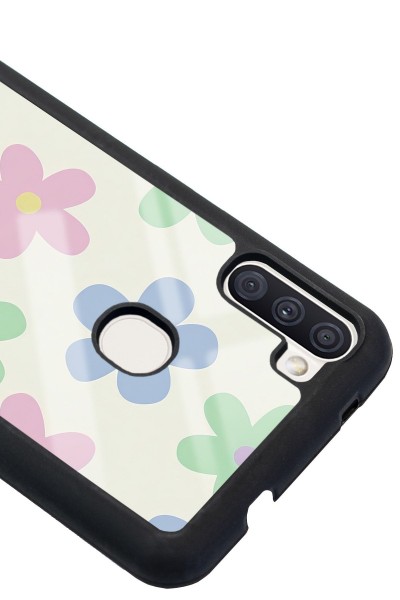 Samsung M11 Nude Çiçek Tasarımlı Glossy Telefon Kılıfı