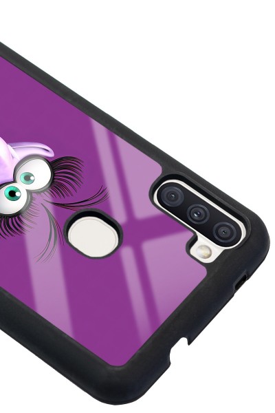 Samsung M11 Purple Angry Birds Tasarımlı Glossy Telefon Kılıfı