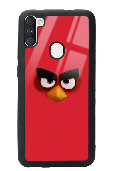 Samsung M11 Red Angry Birds Tasarımlı Glossy Telefon Kılıfı
