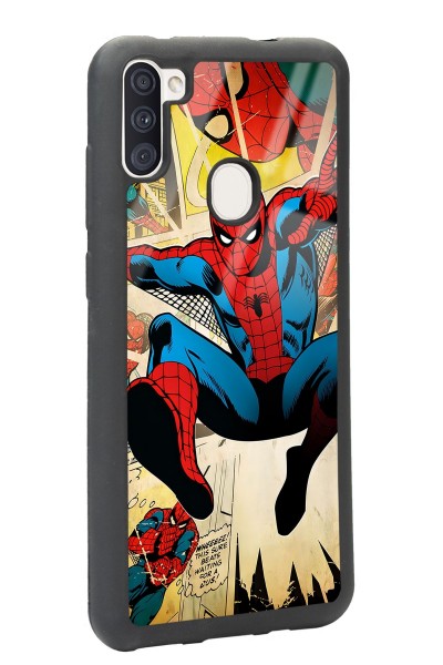 Samsung M11 Spider-man Örümcek Adam Tasarımlı Glossy Telefon Kılıfı