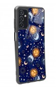 Samsung M52 Ay Güneş Pijama Tasarımlı Glossy Telefon Kılıfı