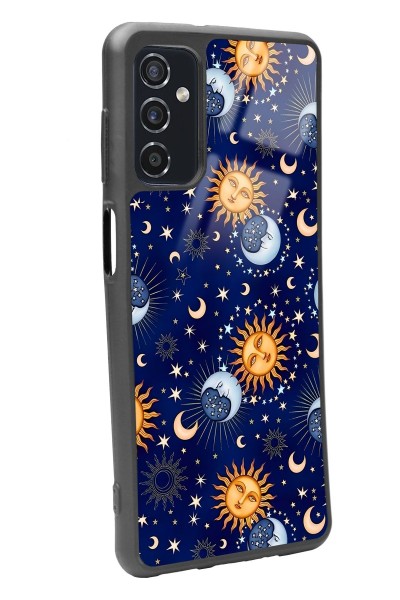 Samsung M52 Ay Güneş Pijama Tasarımlı Glossy Telefon Kılıfı