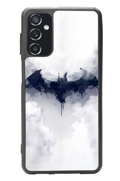 Samsung M52 Beyaz Batman Tasarımlı Glossy Telefon Kılıfı