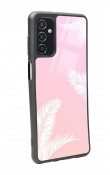 Samsung M52 Beyaz Palmiye Tasarımlı Glossy Telefon Kılıfı