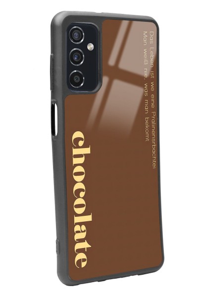 Samsung M52 Choclate Tasarımlı Glossy Telefon Kılıfı
