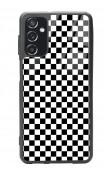 Samsung M52 Damalı Tasarımlı Glossy Telefon Kılıfı