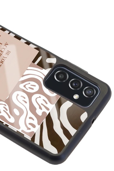 Samsung M52 Emoji Zebra Tasarımlı Glossy Telefon Kılıfı